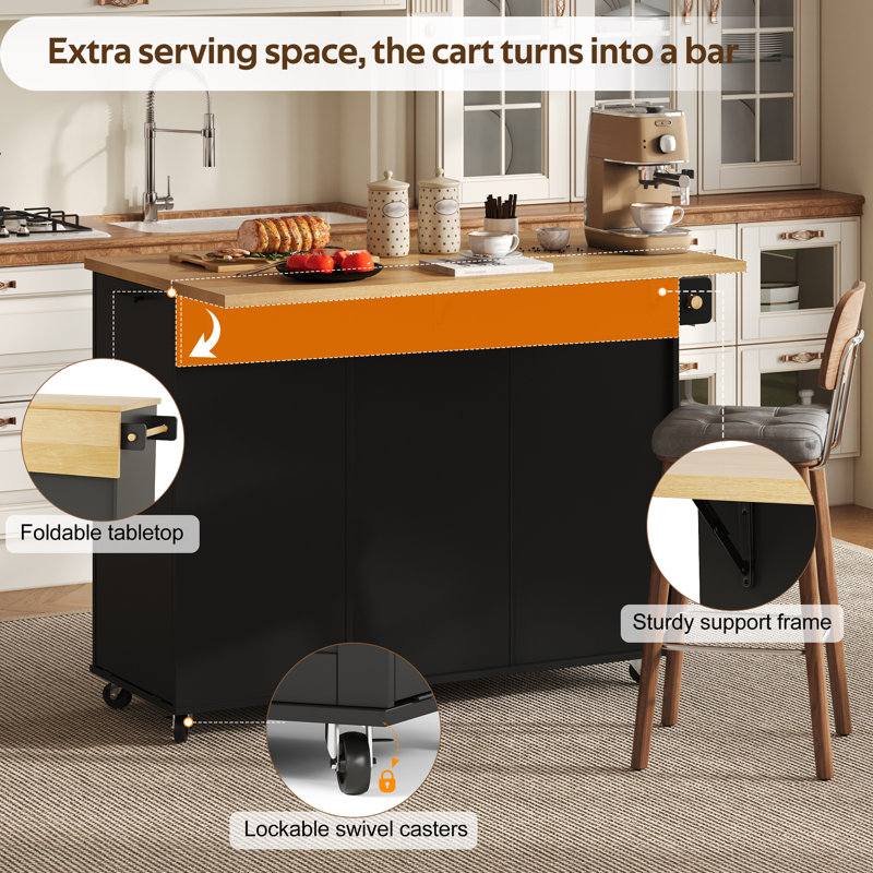 Kitchen Island, Black