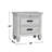MDF Nightstand With 2 Drawers In Distressed White Finish