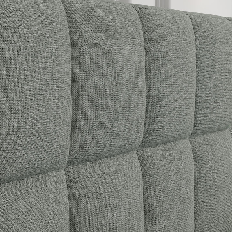 Barthmaier Upholstered Panel Headboard, Full / Double, Light Gray