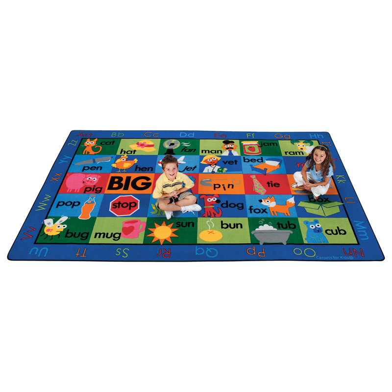 Tapis bleu / rouge touffeté Premium Collection, Rectangle 8 pi 4 po x 13 pi 4 po