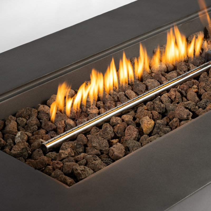 Outdoor Rectangle Propane Fire Pit Table