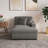 Milbrey Oversized Upholstered Light Gray Corduroy Chaise Lounge with Armrests & Throw Pillows-747771069-795383117-773294318