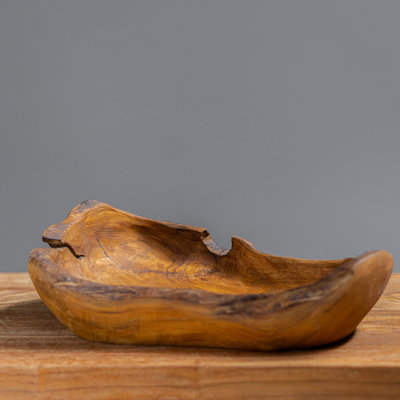 Habini Eroded Teak Bowl 16"