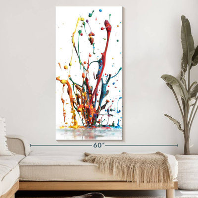 Rainbow Water Splash Canvas Print