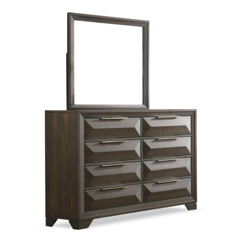 Ensemble commode et miroir 2 pièces Fikir