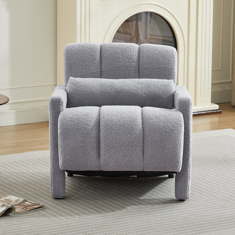Jakeim 28‘’ Upholstered Accent Chair with Arm, Light Gray
