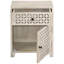 Armoire décorative blanchie à la chaux avec tiroir pour décoration de chambre à coucher beige en bois de manguier