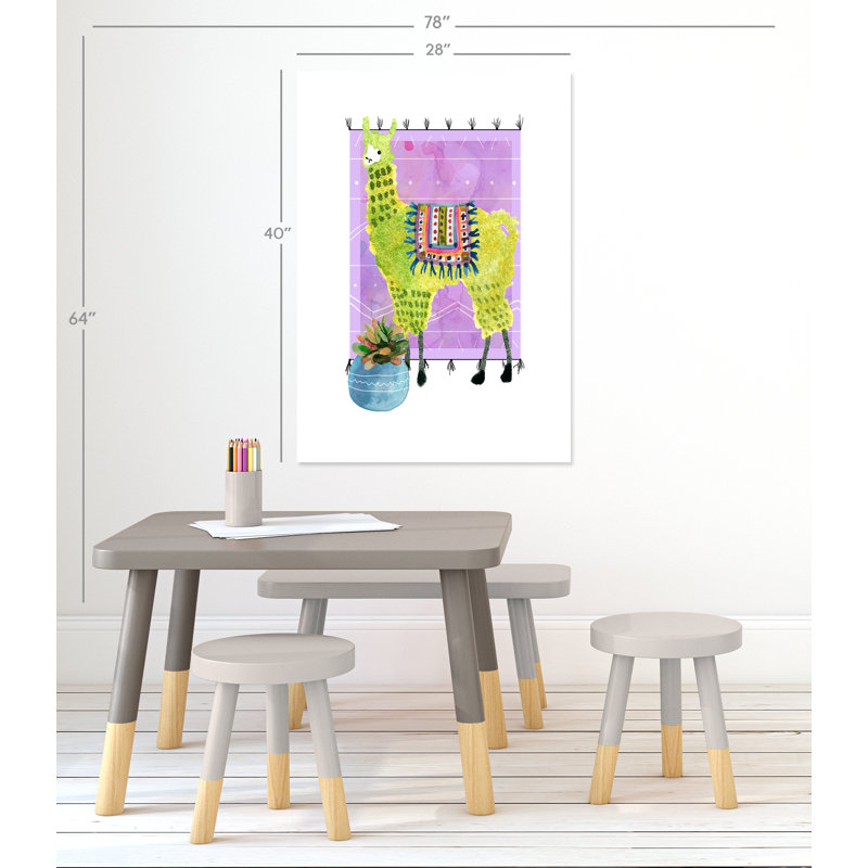 Rolled Lovely Llama IV Paper Print, 40" H x 28" W x 1" D