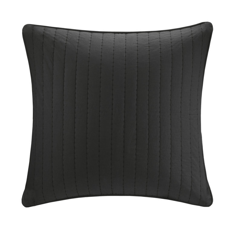 Taie décorative 100% coton Camila, Noir