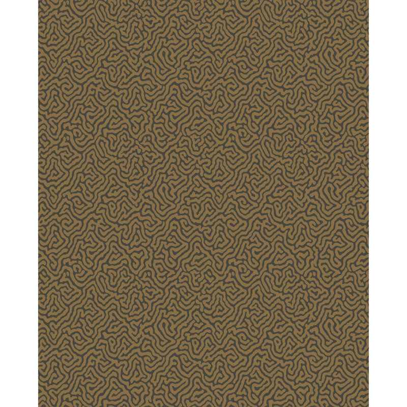Curio Vermicelli Abstract Wallpaper Roll, Black/Bronze