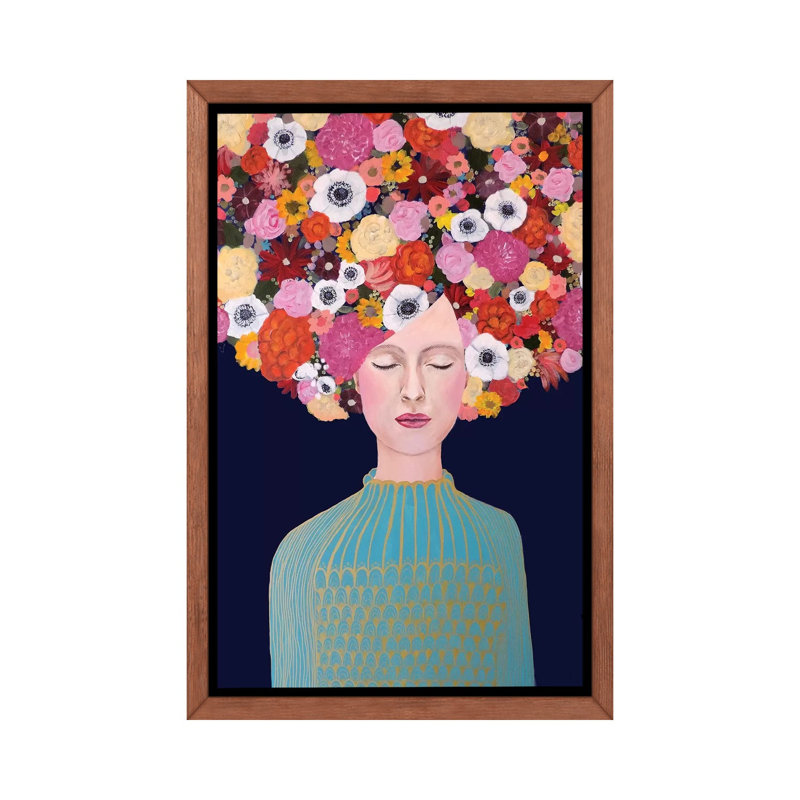 «Celeste» par Sylvie Demers - reproduction d'art, Cadre flottant brun, H 40 po x l 26 po x P 1,5 po