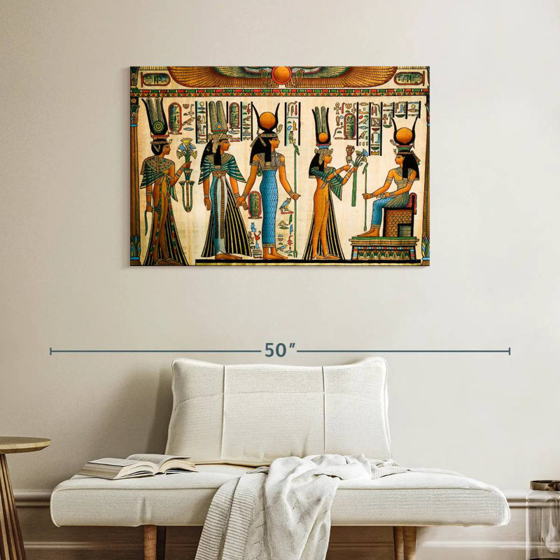 Papyrus de Pharaon antique Leisha, H 26 po x l 39 po