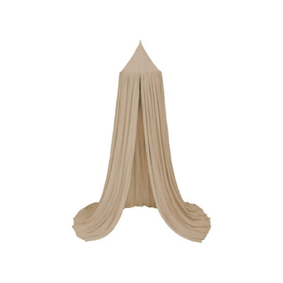 Bed Canopy With Round Dome, For Bedroom, Beige, 245 X 50 X 50Cm