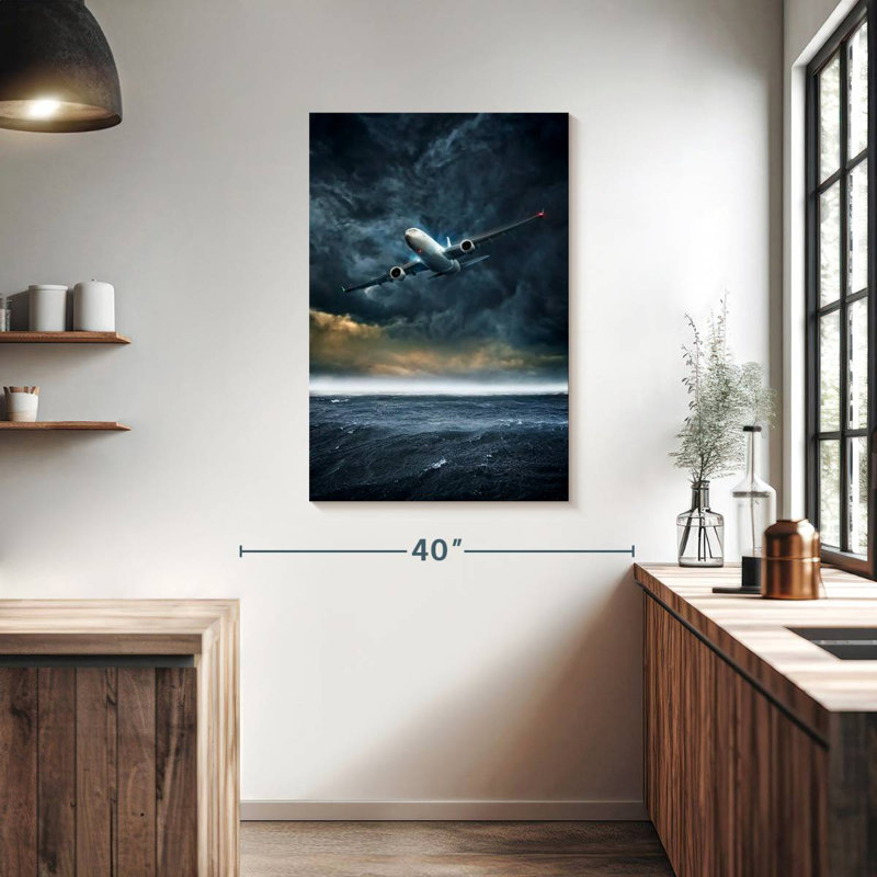 Mehar Stormy Plane Flight, 39" H x 26" W