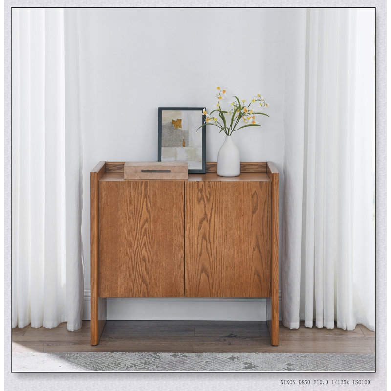 Buffet de couleur noyer, armoire de rangement avec rangement spacieux pour une utilisation polyvalente à la maison, rehausse l'élégance et l'organisation