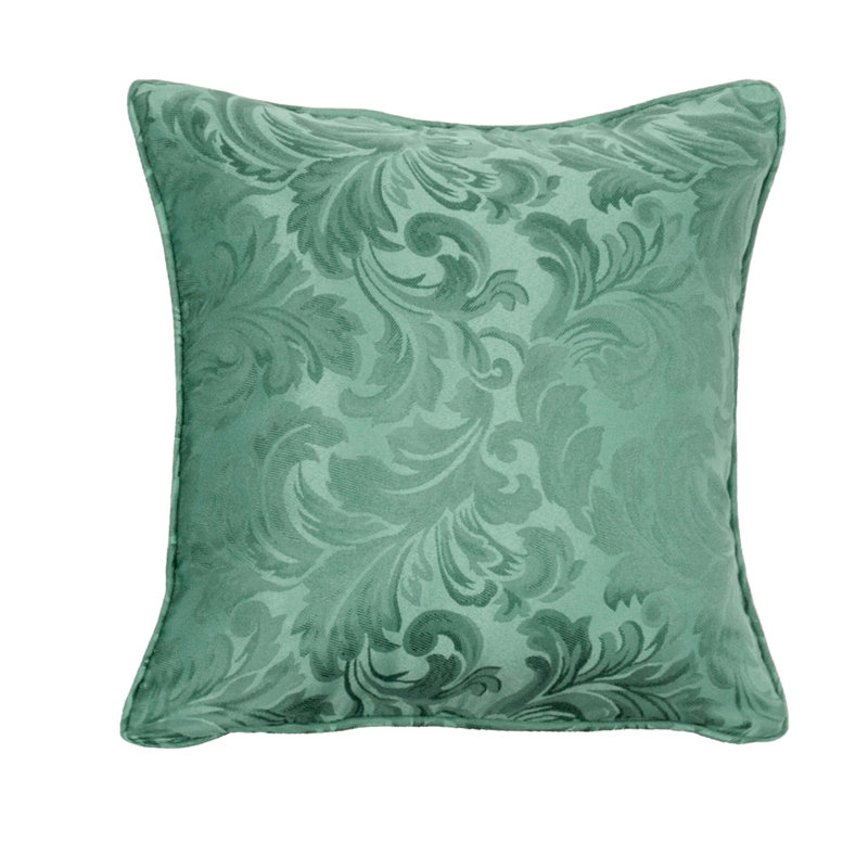 Algonac Damask Square Cushion, Green