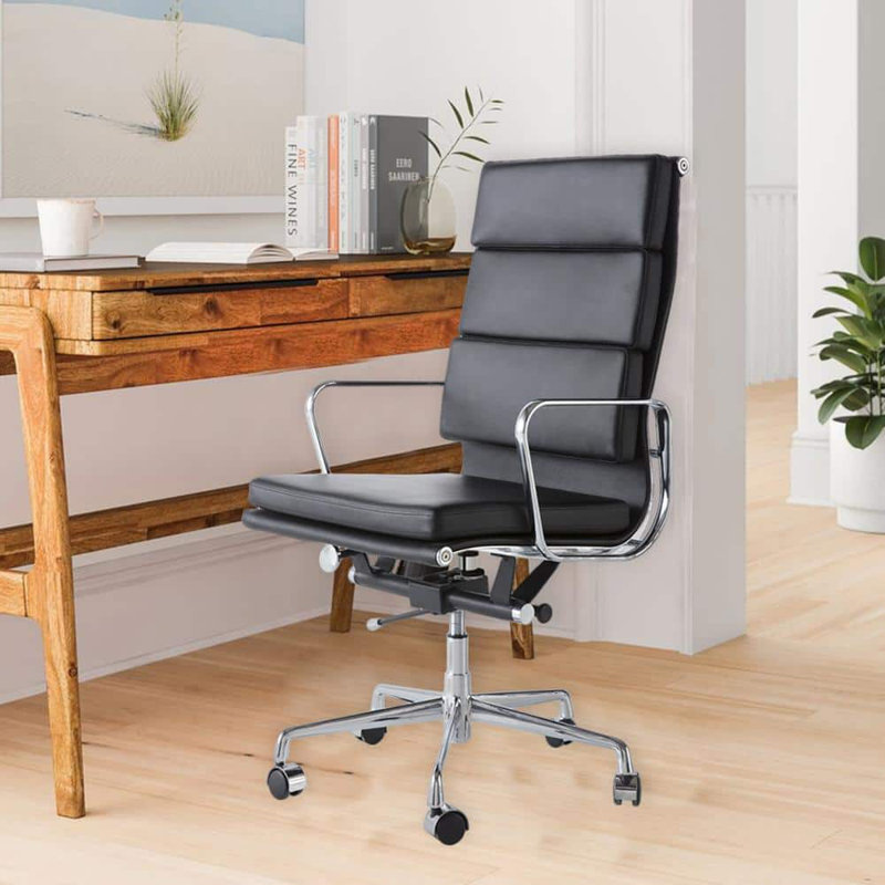 Chaise de bureau Paco à haut dossier, Noir, noir, noir, noir
