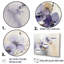 Beige et mauve orné de violettes - Violettes, reproductions encadrées-134746727-97047836