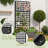  71" Metal Planter Box With Trellis, Raised Garden Bed With Privacy Screen And Drainage Holes, Rust-Proof Galvanized Steel Planter For Climbing Plants, Patio, Balcony & Garden-77532356