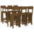 Ayron Brayden Studio Bar Set with Wood Frame and Solid Wood Outer Material-698472487
