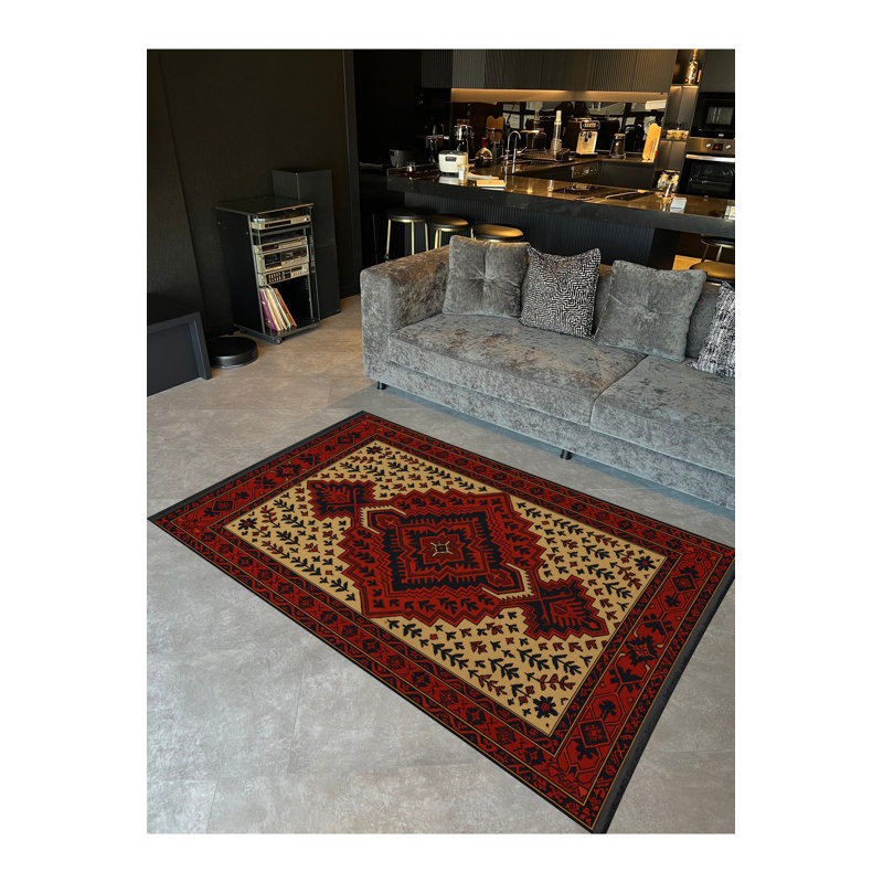 Tapis tissé à la main Mosso, 2 pi x 2 pi 11 po