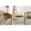 Cantilever Side Chairs Set of 4, Soft Green Velvet Rattan, Chrome Steel Frame, Mid-Century Modern Dining Seating