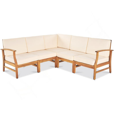 PERLA 5-PCS SOFA SET,CREAM