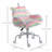 Rainbow Fuzzy Unicorn Office Chair, Plush Desk Chair With Swivel Base, Whimsical & Cozy For Playroom & Office