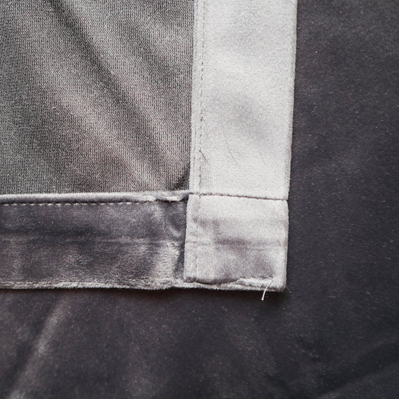 Rideau en velours, Gris anthracite