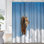 Rideau de douche transparent transparent, rideaux de douche pour la salle de bain avec 12 crochets