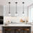Matte Black 1-Light 8 inch Pendant with Clear Glass Shade-1903678511