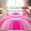 Tapis tissé à plat à motif géométrique rose Shanea-96269899
