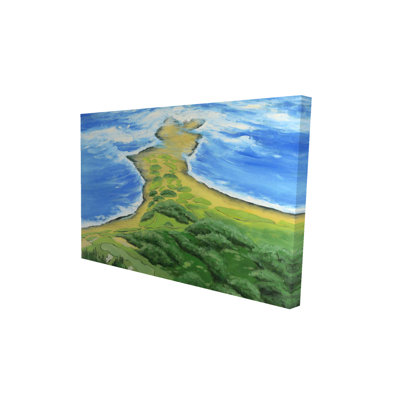 Décor de chambre à coucher «Golf Course on Coast» - arbres bleus