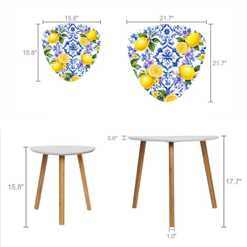 Ensemble de 2 tables basses gigognes Triangle