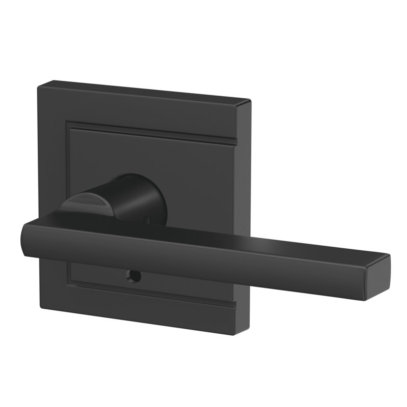 Custom Latitude Non-Turning Lever with Upland Trim, Matte Black