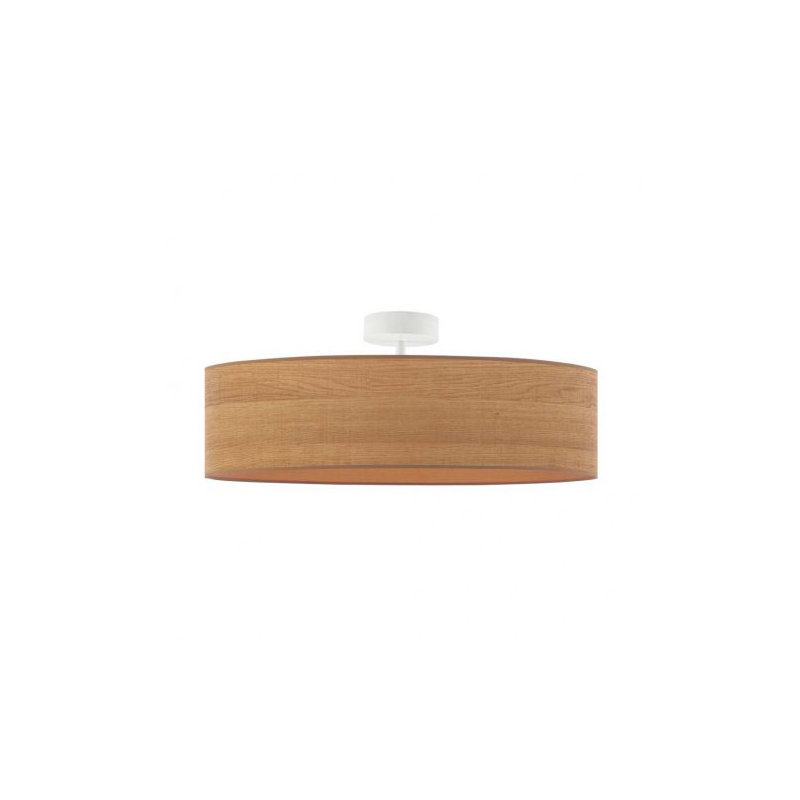 Bislim Fabric Semi Flush Mount, Brown, Grey