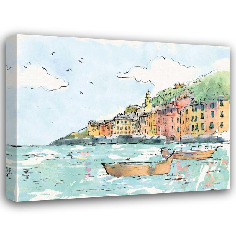 Reproduction d'art sur toile Beachcrest Home ™, Tavoletti, Anne, Portofino I, H 36 po x l 45 po