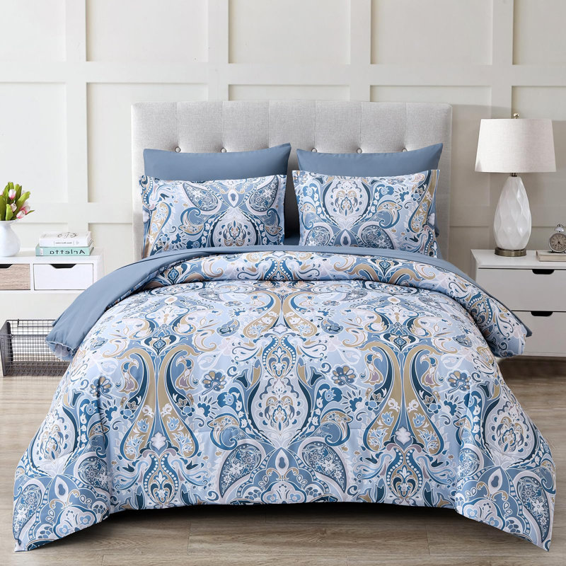 Ensemble d'édredon 7 pièces Boho, Édredon très grand et 6 pièces supplémentaires