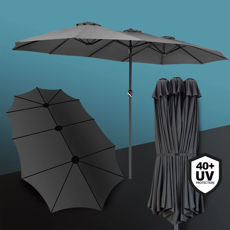 Carrine 460cm Market Parasol, Grey