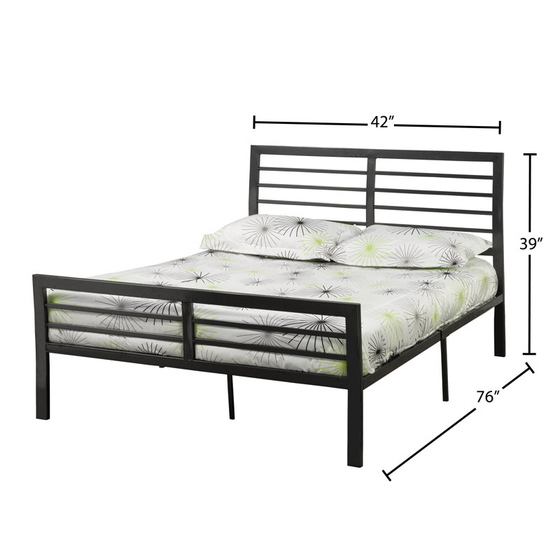 Lit plateforme Kaius, Gris anthracite, Simple