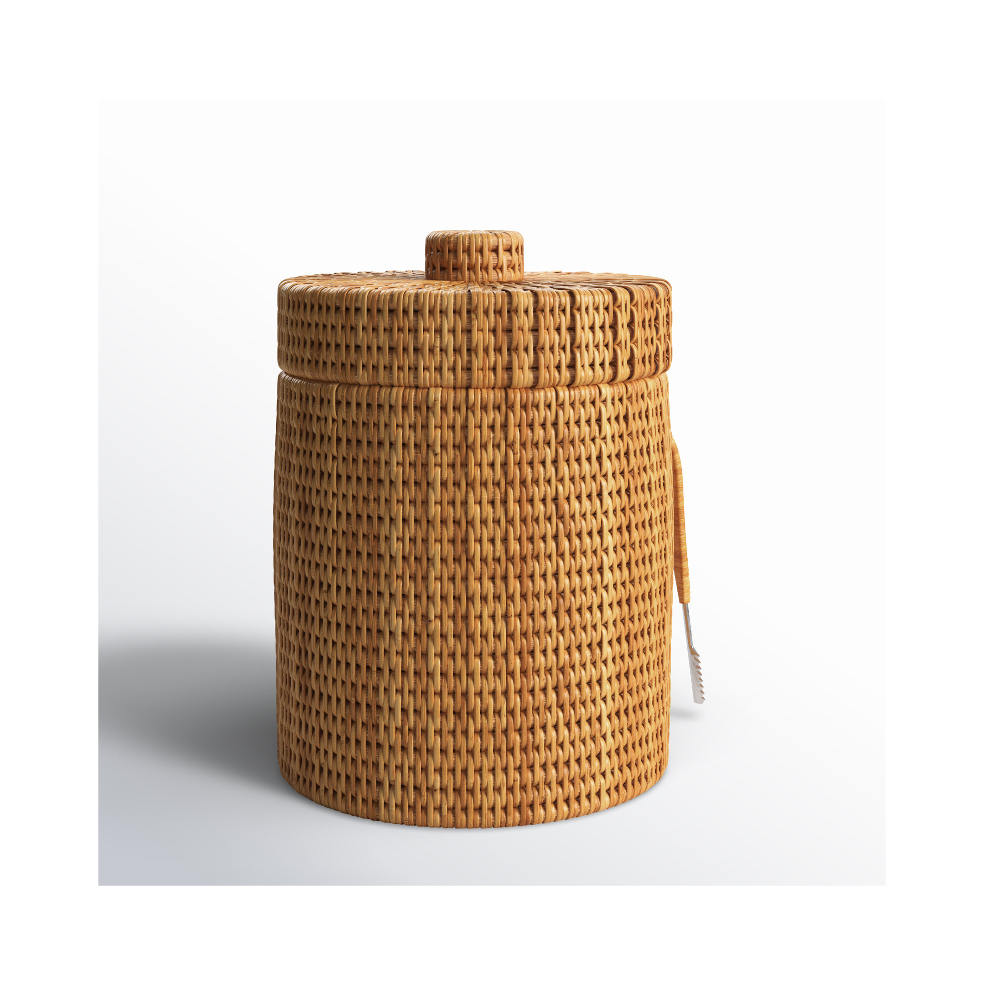 Wynwood Ice Bucket, Honey Brown, 13" H x 10" W x 10" D