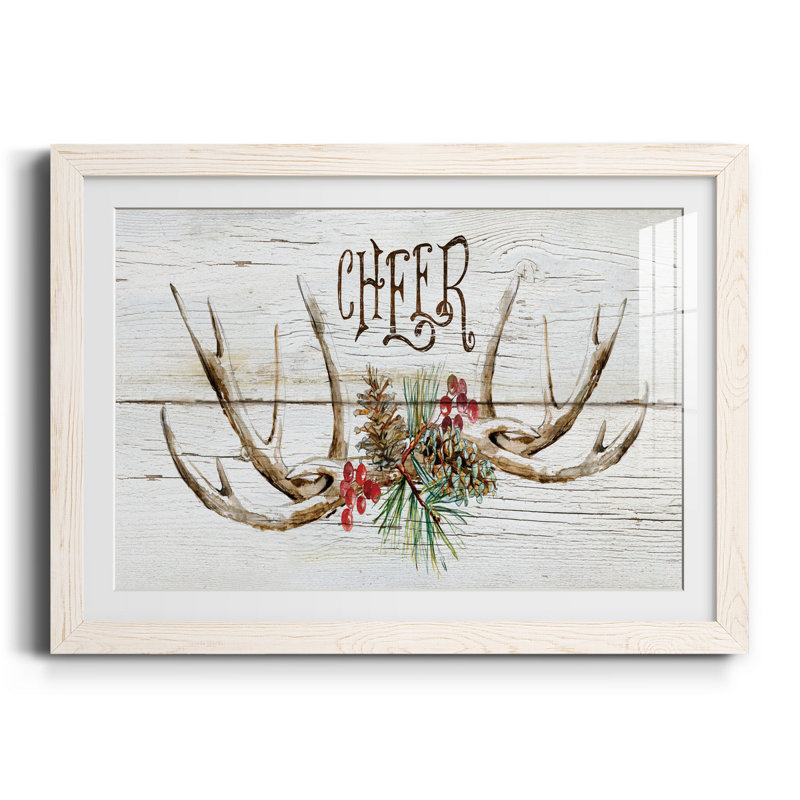 Rustic Cheer - reproduction de cadre photo sur papier, H 31 po x l 44 po x P 1 po, Papier blanc