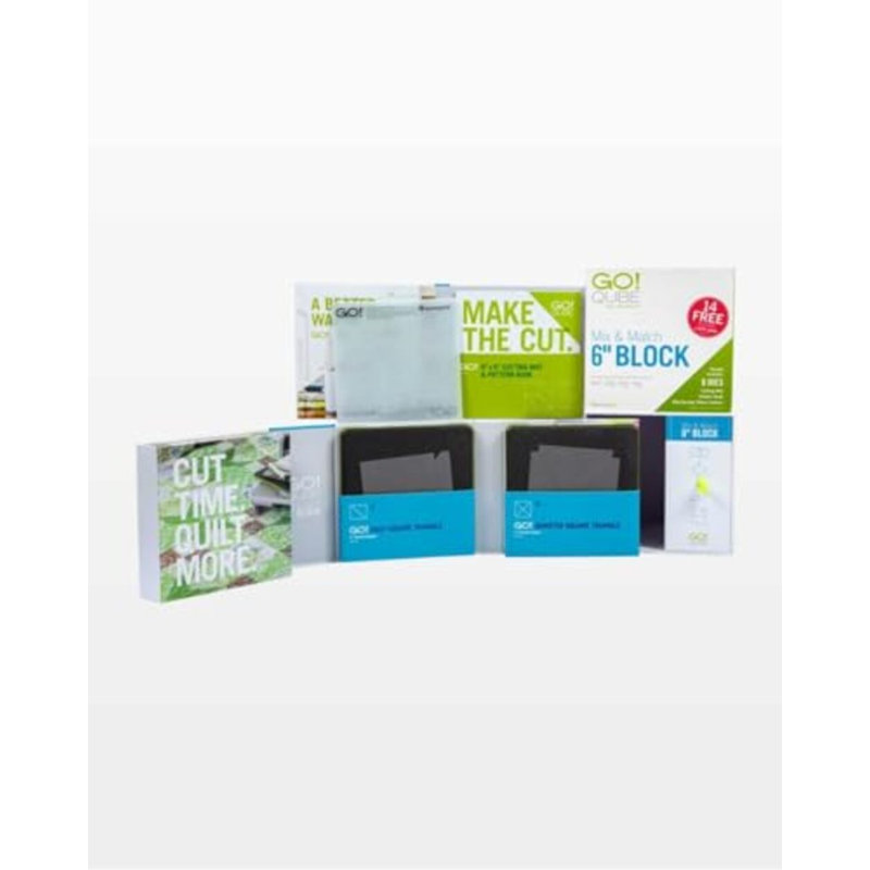 Compatible avec AccuQuilt. Ensemble. Système de coupe de tissu GO! ® Ultimate Beginner (prêt. Ensemble. GO! - bloc de 8 po)