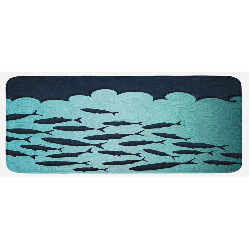 Coastal Polyester Kitchen Mat