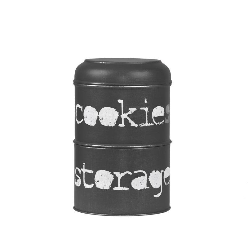 Metal Jar, Antique Black
