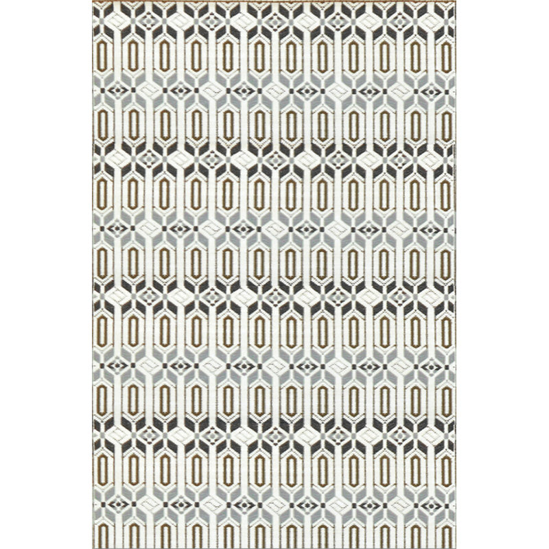 Moroccan Geometric Gray Indoor/Outdoor Area Rug - Reversible, UV Resistant, 100% Recycled Material, Rectangle 6' x 9'
