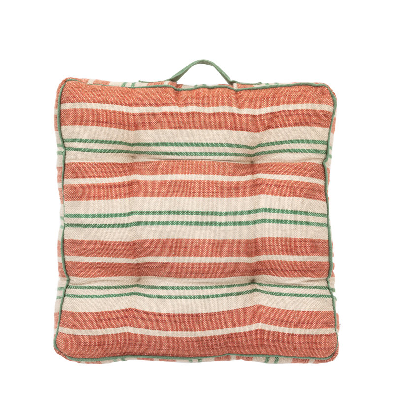 Seena Striped Floor Cushion, Green