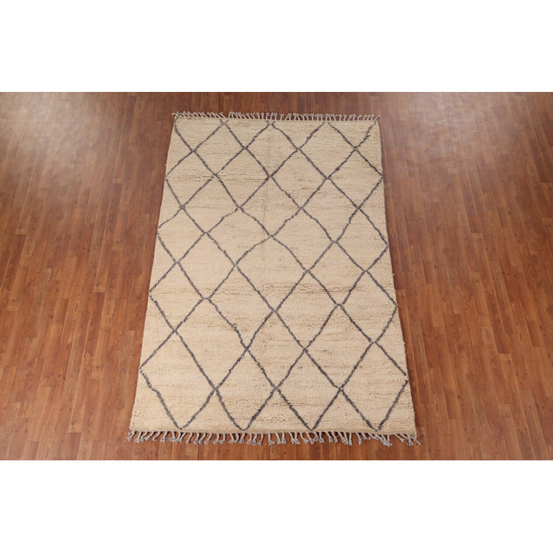 Tapis marocain en laine All-Over Trellis 6 x 9