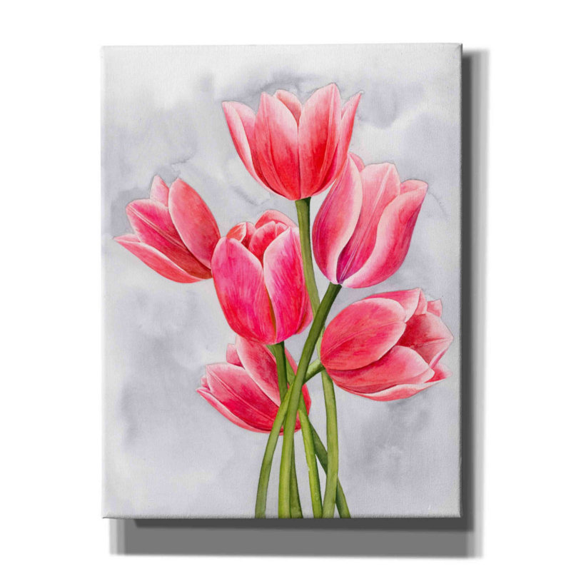 'Tulip Tangle I' by Grace Popp, Canvas Wall Glass, 34" H x 26" W x 1.5" D