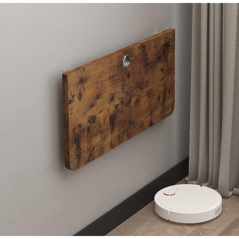 Wall Mounted Drop Leaf Table,Drop Down Table,Folding Table,Fold Down Wall Desk, Rustic Brown